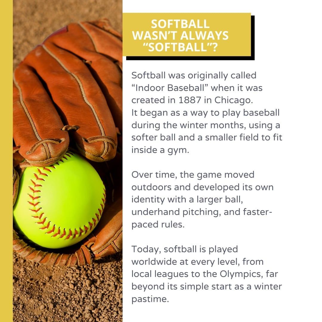 🥎📖 Softball was originally called “Indoor Baseball” back in 1887. Look how far the game has come! 🙌🔥
#SoftballLife #SportsHistory #DidYouKnow #GameEvolution #PlaySoftball #SportsTrivia