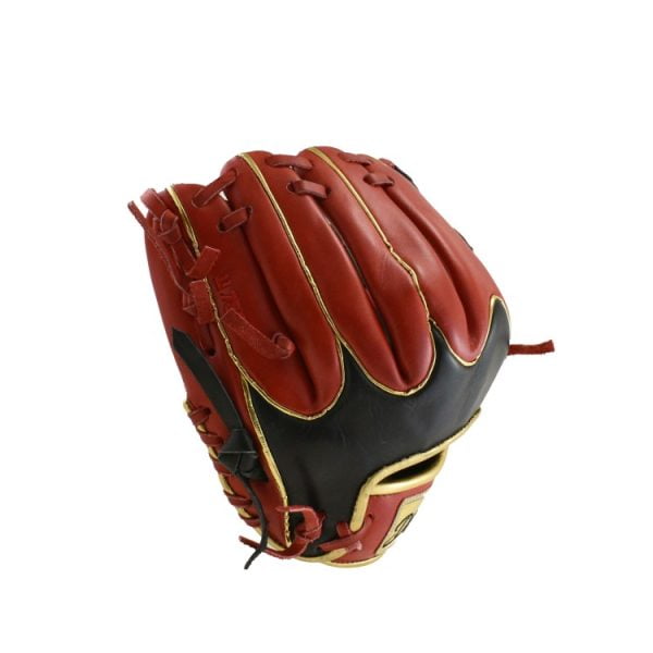 11.75" Baseball Royal Tip Welting Single Post Slash Infield Black-Red Glove