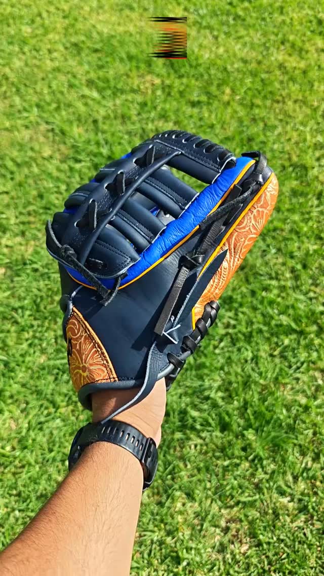 Floral patterns and premium leather—redefining what a custom glove looks like. 🌸⚾️#deorosports #customgloves #baseball #softball #fyp