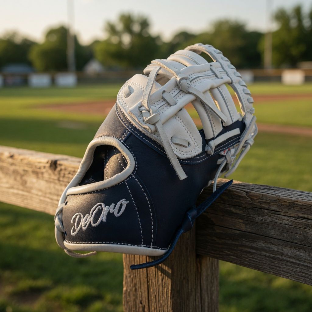 Locks down first base, looks good doing it. 🔒 Drop a 🔥 if you'd rock this navy and white custom build this season!DeOro Sports
Custom yours now at deorosports.com#deorosports #customgloves #baseball #softball #fyp