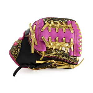 11.50" Baseball Royal Infield Modified Trapeze Web Black-Gold Floral Fuchsia Glove