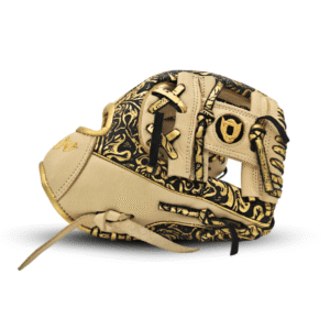 11.50" Double Welting I Web Floral Black-Gold, Tan Glove