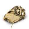 11.50" Double Welting I Web Floral Black-Gold, Tan Glove