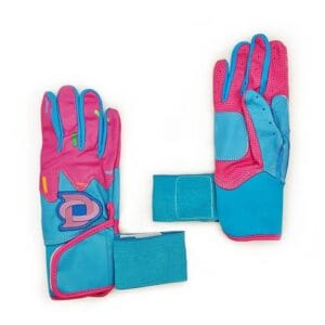 Ice Cream Batting Gloves Wraparound - Pink and Blue