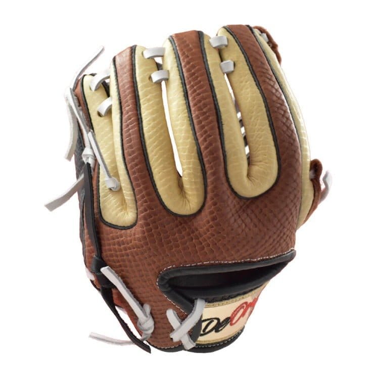 11.50" Baseball Youth Royal Modified Trapeze II Infield Glove Snake Tobacco-Bone Glove - Image 2