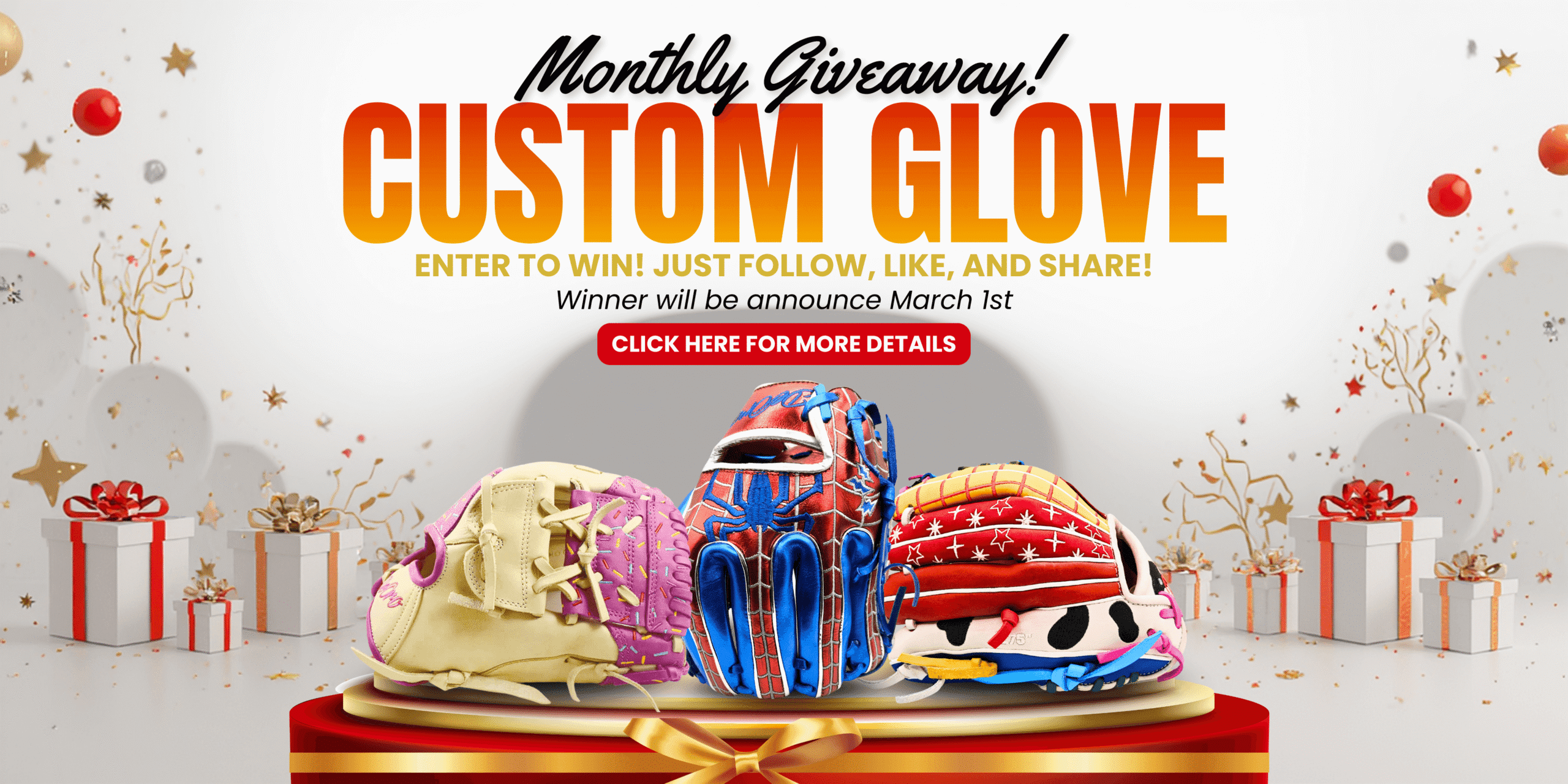 DeOro Sports Monthly Custom Glove Giveaway