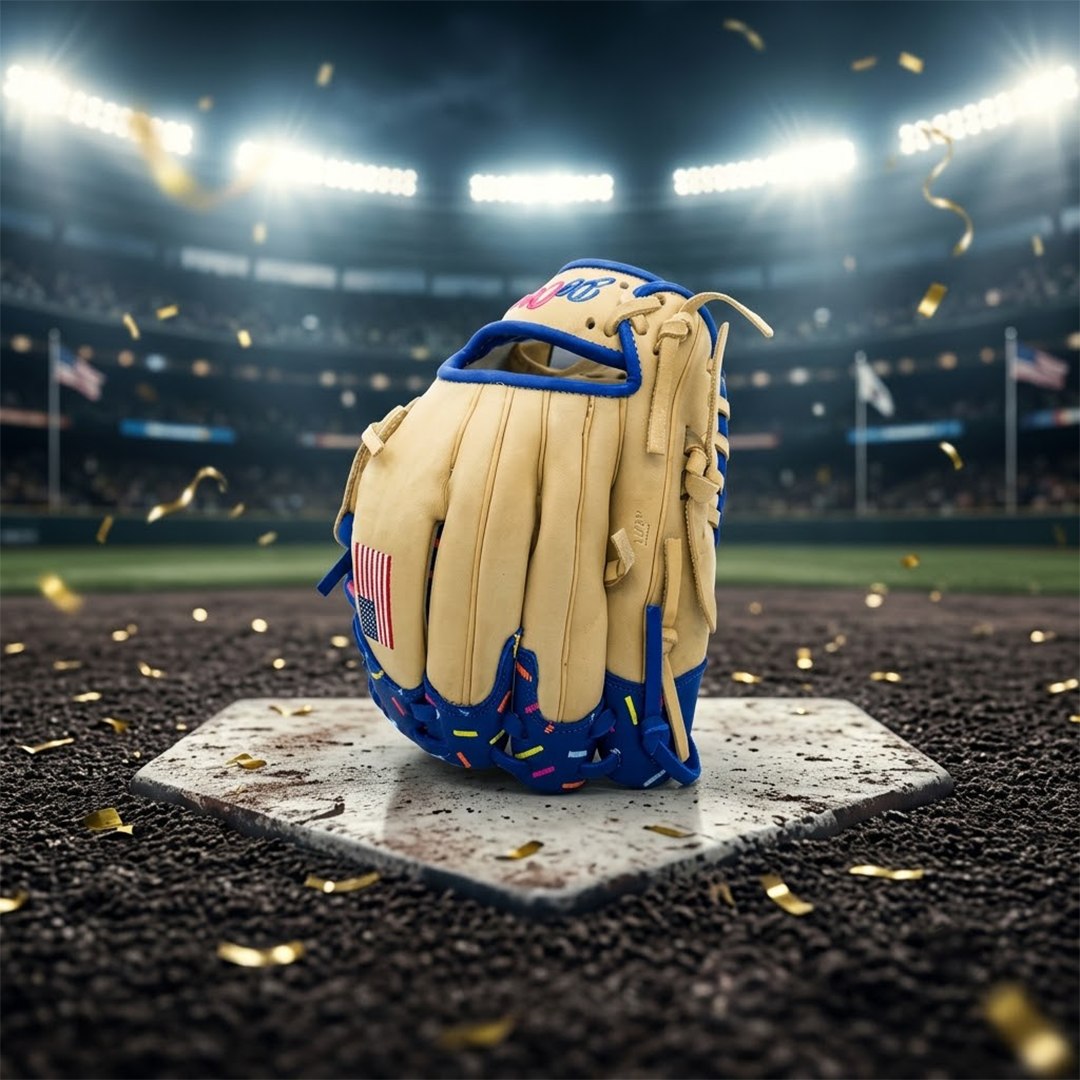 The sweetest glove in the game. 🍭⚾️ This design is ready for the championship stage, featuring a tan palm, blue accents, and sprinkles on the webbing. It looks good enough to eat, but it's built to make plays.DeOro Sports
Custom yours now at deorosports.com#deorosports #customgloves #baseball #softball #fyp