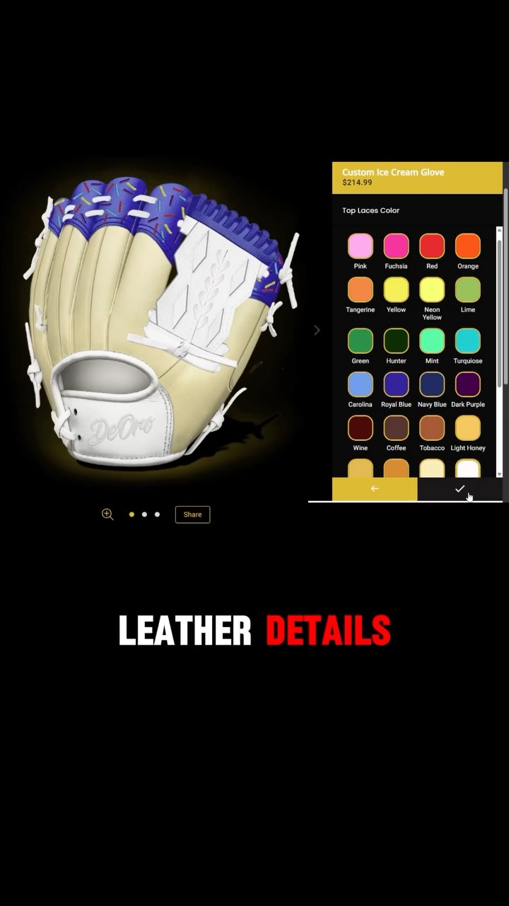 From digital to reality. 🧤🔥Your glove. Your colors. Your design.With our NEW Custom Glove Builder, you can create your very own DeOro Ice Cream Glove exactly how you want it. Choose your colors, web, leather, details, and more—then turn your design into a glove you can actually take to the field.🎨 Design it.
🧤 Customize it.
⚾ Make it yours.Start building your custom glove today at deorosports.com#deorosports #customgloves #baseball #softball #fastpitch