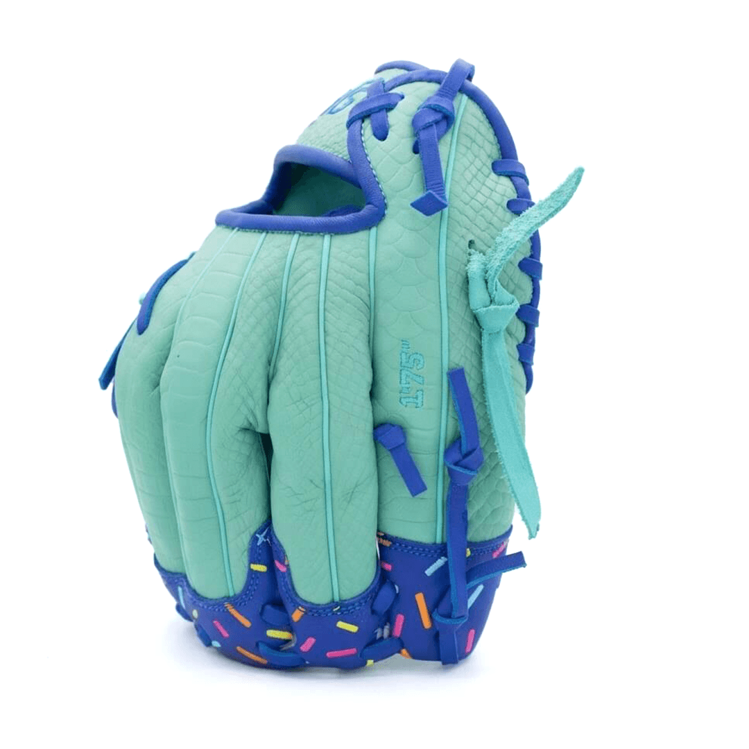 11.75" Ice Cream Crocodile Mint–Royal Blue Glove