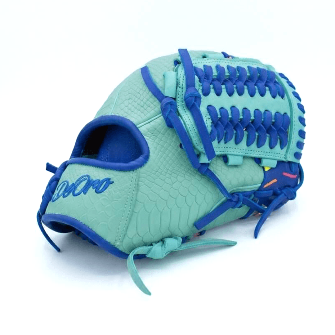 11.75" Ice Cream Crocodile Mint–Royal Blue Glove