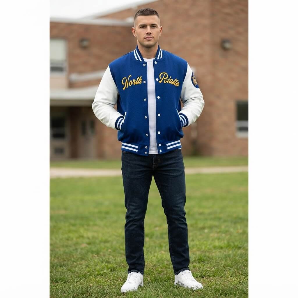 Custom Embroidered Letterman Jacket - Image 4