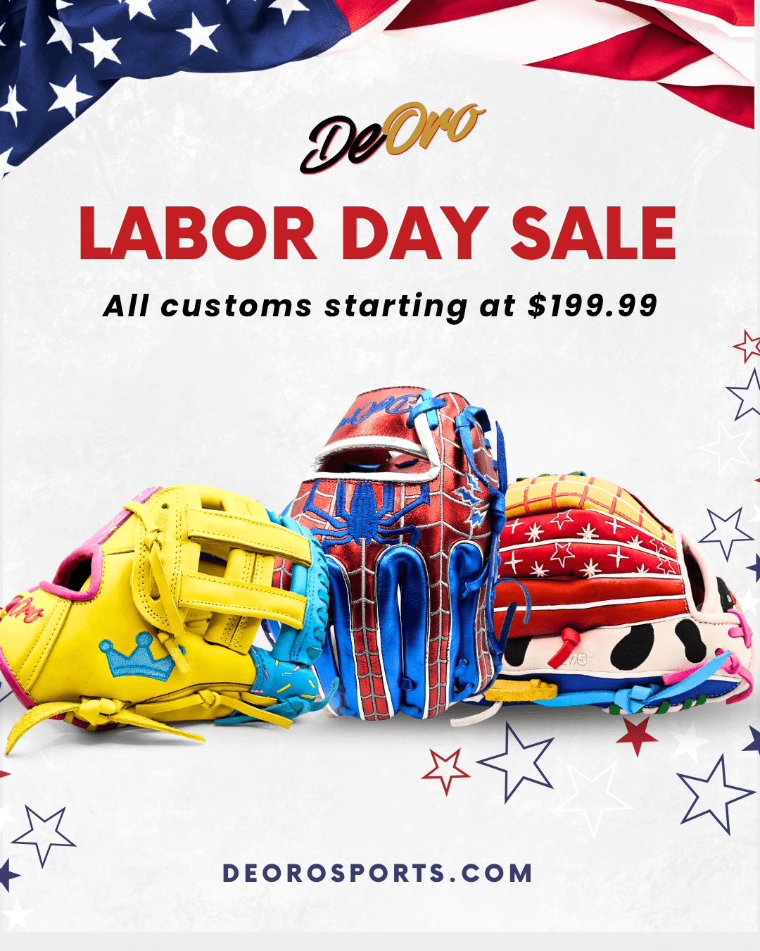 LABOR DAY SALE CUSTOM GLOVES BASEBALL AND SOFTBALL