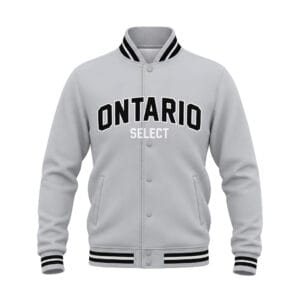 Ontario Select Custom Embroidered Grey Letterman Jacket