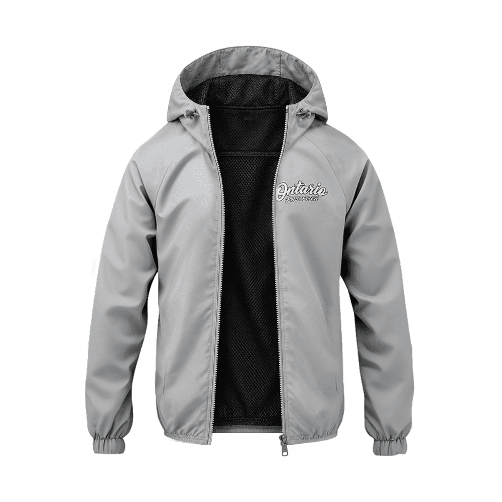 Ontario Fastpitch Double-Layer Performance Windbreaker | Gray - Image 3